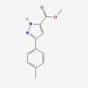 Chemical structure of Methyl 3-(p-tolyl)-1H-pyrazole-5-carboxylate