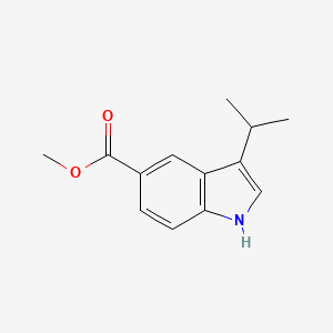 Chemical structure of Methyl 3-(propan-2-yl)-1H-indole-5-carboxylate