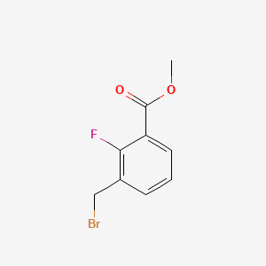 Chemical structure of Methyl 3-(bromomethyl)-2-fluorobenzoate