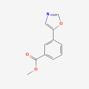 Chemical structure of Methyl 3-(5-Oxazolyl)benzoate