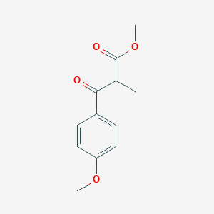 Chemical structure of Methyl 3-(4-methoxyphenyl)-2-methyl-3-oxopropanoate