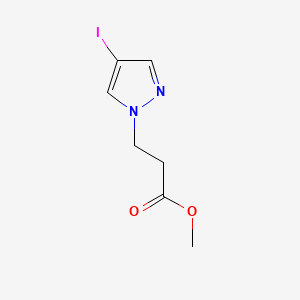 Chemical structure of Methyl 3-(4-iodo-1H-pyrazol-1-yl)propanoate