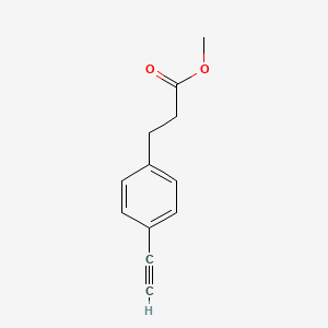 Chemical structure of Methyl 3-(4-Ethynylphenyl)propanoate
