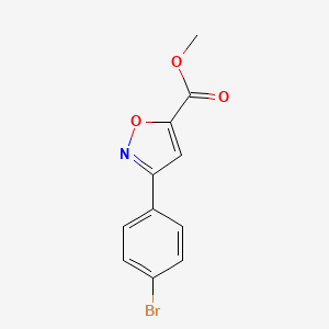 Chemical structure of Methyl 3-(4-bromophenyl)isoxazole-5-carboxylate