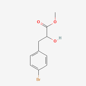 Chemical structure of methyl 3-(4-bromophenyl)-2-hydroxypropanoate