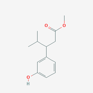 Chemical structure of Methyl 3-(3-Hydroxyphenyl)-4-methylpentanoate