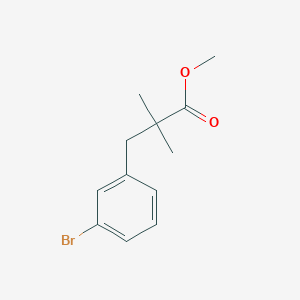 Chemical structure of Methyl 3-(3-bromophenyl)-2,2-dimethylpropanoate