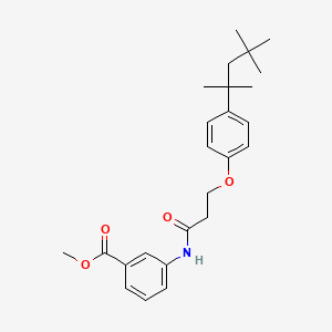 Chemical structure of Methyl 3-(3-(4-(2,4,4-trimethylpentan-2-yl)phenoxy)propanamido)benzoate