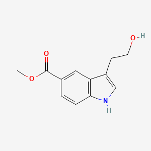 Chemical structure of Methyl 3-(2-hydroxyethyl)-1H-indole-5-carboxylate
