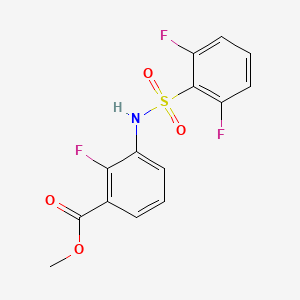 Chemical structure of Methyl 3-(2,6-difluorophenylsulfonamido)-2-fluorobenzoate