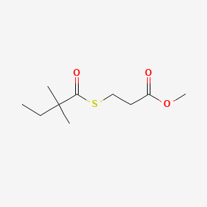 Chemical structure of Methyl 3-(2,2-dimethylbutanoylthio)propanoate