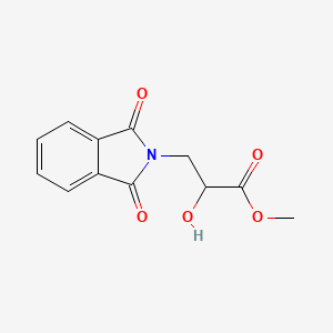 Chemical structure of Methyl 3-(1,3-dioxoisoindolin-2-yl)-2-hydroxypropanoate