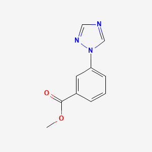 Chemical structure of Methyl 3-(1,2,4-triazol-1-yl)benzoate