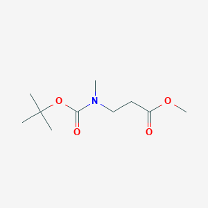 Chemical structure of Methyl 3-((tert-butoxycarbonyl)(methyl)amino)propanoate