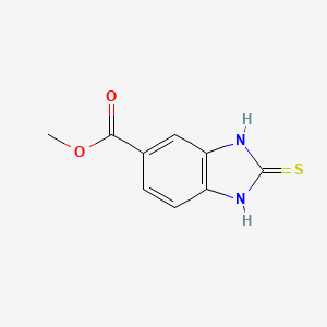 Chemical structure of Methyl 2-thioxo-2,3-dihydro-1H-benzo[d]imidazole-5-carboxylate