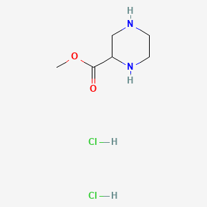 Chemical structure of Methyl 2-Piperazinecarboxylate Dihydrochloride