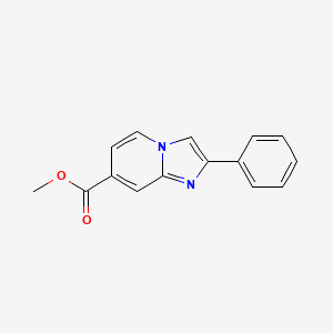 Chemical structure of Methyl 2-phenylimidazo[1,2-a]pyridine-7-carboxylate