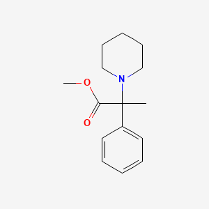 Chemical structure of Methyl 2-phenyl-2-piperidin-1-ylpropanoate