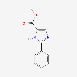 Chemical structure of methyl 2-phenyl-1H-imidazole-5-carboxylat