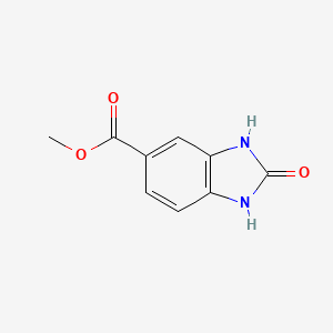 Chemical structure of methyl 2-oxo-2,3-dihydro-1H-1,3-benzodiazole-5-carboxylate