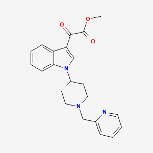 Chemical structure of Methyl 2-oxo-2-(1-{1-[(pyridin-2-yl)methyl]piperidin-4-yl}-1H-indol-3-yl)acetate