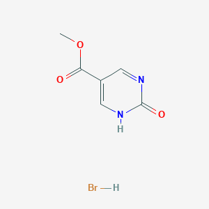 Chemical structure of Methyl 2-oxo-1,2-dihydropyrimidine-5-carboxylate hydrobromide
