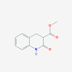 Chemical structure of Methyl 2-oxo-1,2,3,4-tetrahydroquinoline-3-carboxylate