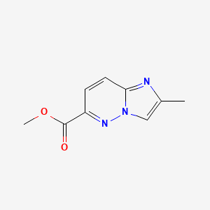 Chemical structure of Methyl 2-methylimidazo[1,2-b]pyridazine-6-carboxylate