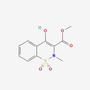 Chemical structure of Methyl 2-methyl-4-hydroxy-2H-1,2-benzothiazine-3-carboxylate 1,1-dioxide