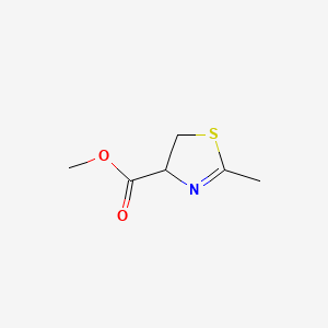 Chemical structure of Methyl 2-methyl-4,5-dihydrothiazole-4-carboxylate