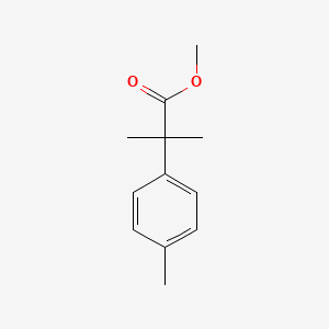 Chemical structure of methyl 2-methyl-2-(p-tolyl)propanoate
