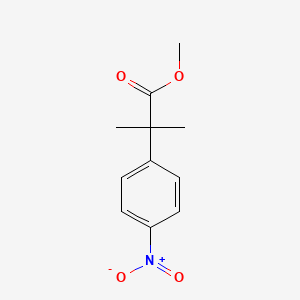Chemical structure of methyl 2-methyl-2-(4-nitrophenyl)propanoate