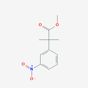 Chemical structure of methyl 2-methyl-2-(3-nitrophenyl)propanoate