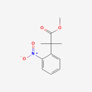 Chemical structure of METHYL 2-METHYL-2-(2-NITROPHENYL)PROPIONATE