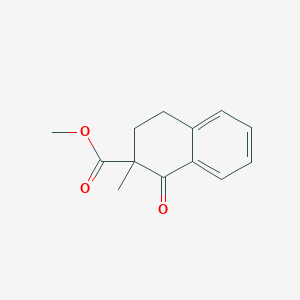 Chemical structure of Methyl 2-Methyl-1-Oxo-1,2,3,4-Tetrahydronaphthalene-2-Carboxylate