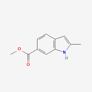 Chemical structure of Methyl 2-methyl-1H-indole-6-carboxylate