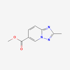 Chemical structure of Methyl 2-methyl-[1,2,4]triazolo[1,5-a]pyridine-6-carboxylate