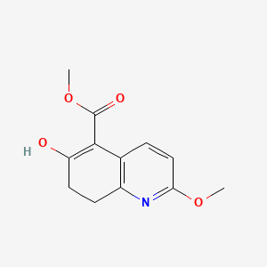 Chemical structure of Methyl 2-methoxy-6-oxo-5,6,7,8-tetrahydroquinoline-5-carboxylate