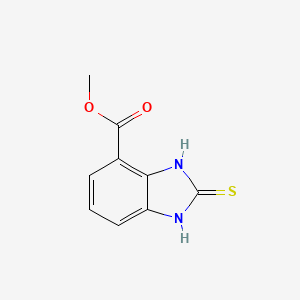 Chemical structure of Methyl 2-mercapto-1H-benzo[d]imidazole-4-carboxylate