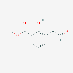 Chemical structure of Methyl 2-hydroxy-3-(2-oxoethyl)benzoate