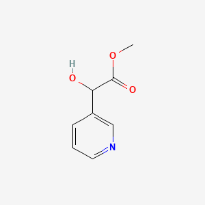 Chemical structure of Methyl 2-hydroxy-2-(pyridin-3-yl)acetate