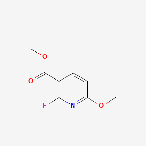 Chemical structure of methyl 2-fluoro-6-methoxynicotinate
