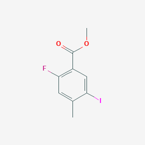 Chemical structure of Methyl 2-fluoro-5-iodo-4-methylbenzoate