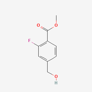Chemical structure of Methyl 2-fluoro-4-(hydroxymethyl)benzoate