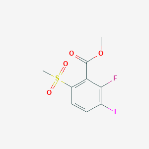 Chemical structure of Methyl 2-Fluoro-3-iodo-6-(methylsulfonyl)benzoate