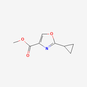 Chemical structure of Methyl 2-cyclopropyloxazole-4-carboxylate