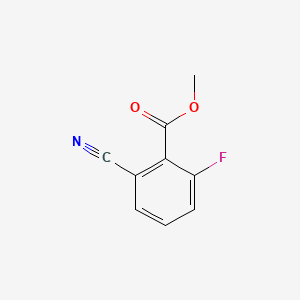 Chemical structure of Methyl 2-Cyano-6-Fluorobenzoate