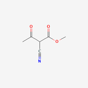Chemical structure of Methyl 2-cyano-3-oxobutanoate