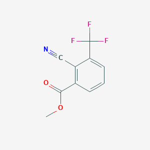 Chemical structure of Methyl 2-cyano-3-(trifluoromethyl)benzoate