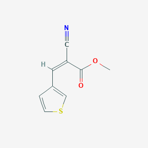 Chemical structure of Methyl 2-cyano-3-(thiophen-3-yl)acrylate